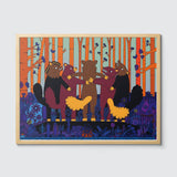 Room Fifty 18 x 24 (45 x 60cm) / Framed Prints natural Saša Ostoja — Forest Family Friends