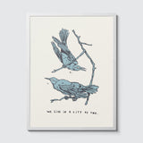 Room Fifty 18 x 24 (45 x 60cm) / Framed Prints white Joost Stokhof | Love Birds