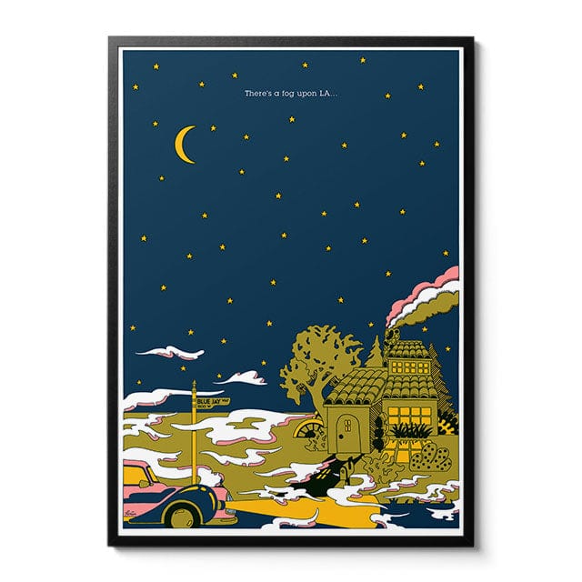 Room Fifty 23.4 x 33.1 (A1) (59.4 x 84.1cm) / Framed Prints Black A Fog Upon L.A. | Clay Hickson