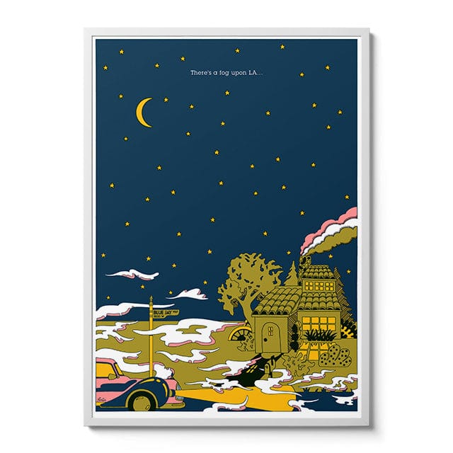 Room Fifty 23.4 x 33.1 (A1) (59.4 x 84.1cm) / Framed Prints White A Fog Upon L.A. | Clay Hickson
