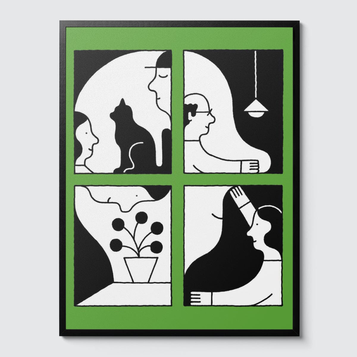 Room Fifty 24 x 32 (60 x 80cm) / Framed Prints black Gino Bud Hoiting - Family