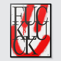 Room Fifty 24 x 32 (60 x 80cm) / Framed Prints black Jaap Biemans - Fuck Luck