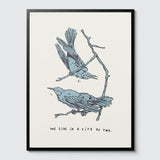 Room Fifty 24 x 32 (60 x 80cm) / Framed Prints black Joost Stokhof | Love Birds