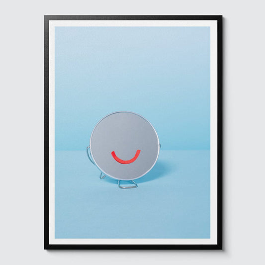 Room Fifty 24 x 32 (60 x 80cm) / Framed Prints black Monique Broring - Be Happy (omlaut)