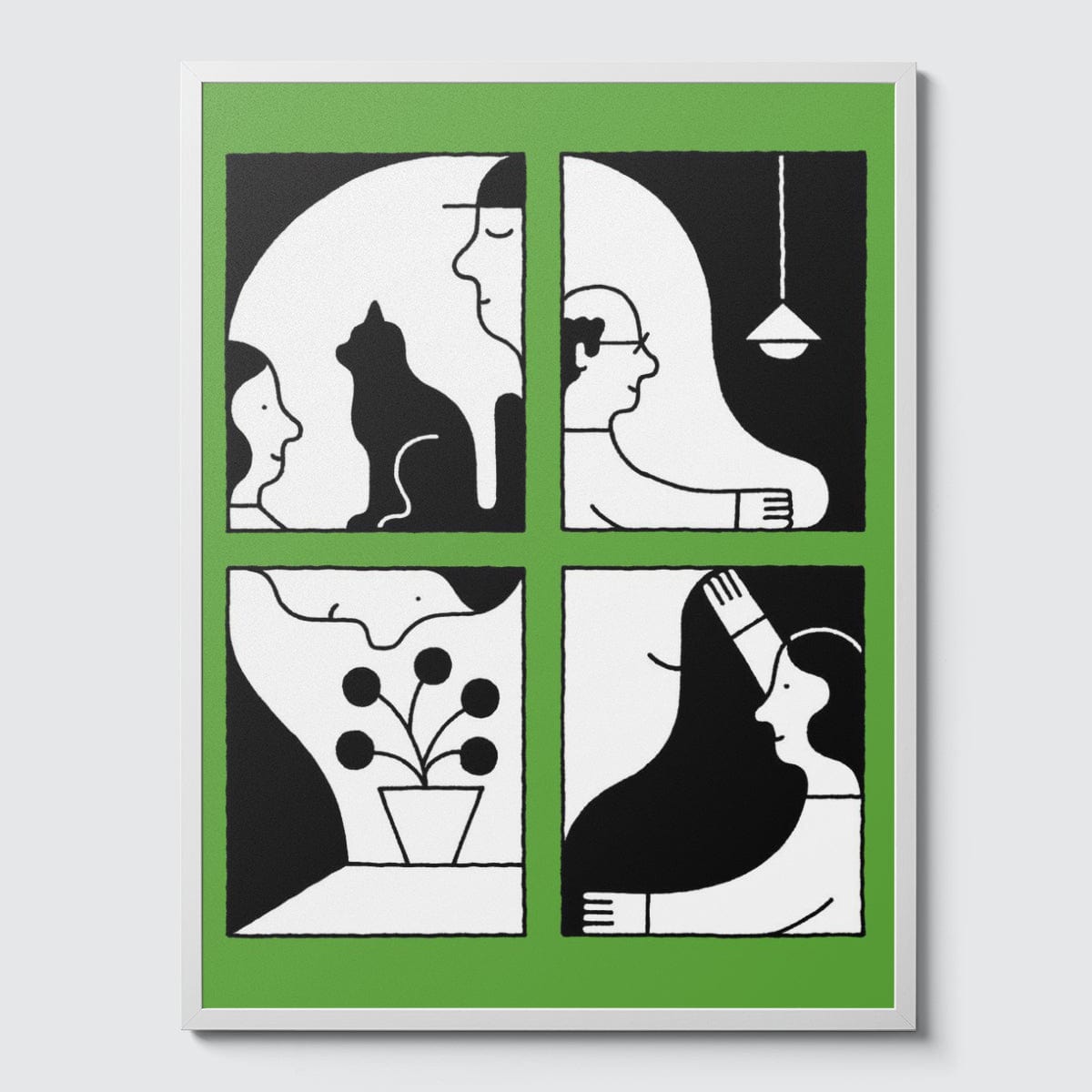 Room Fifty 24 x 32 (60 x 80cm) / Framed Prints white Gino Bud Hoiting - Family