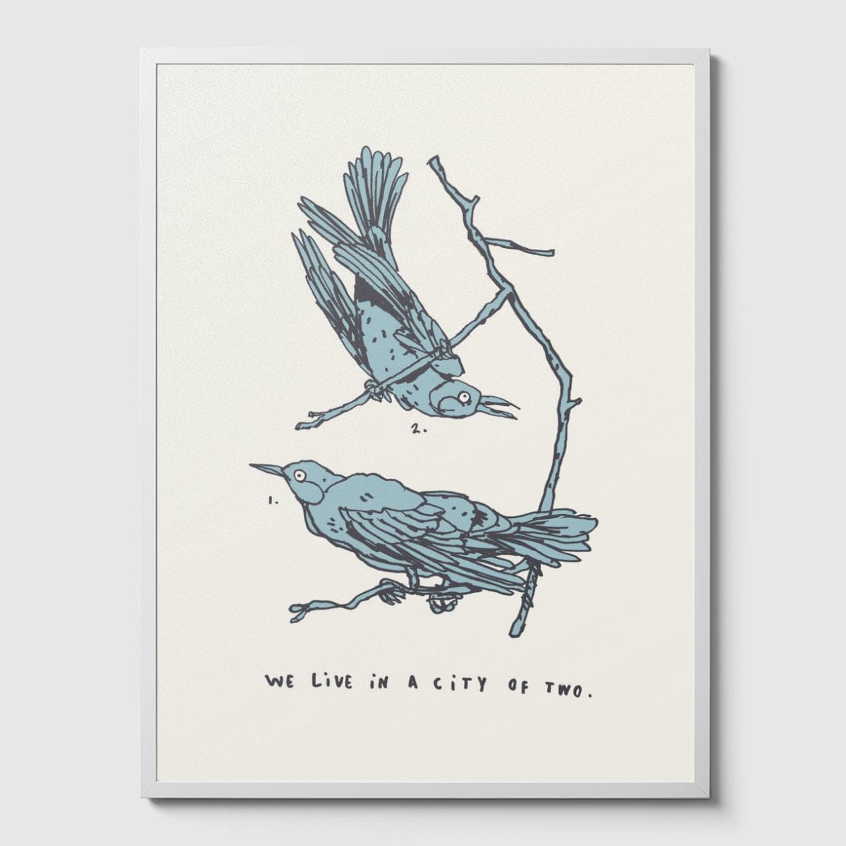 Room Fifty 24 x 32 (60 x 80cm) / Framed Prints white Joost Stokhof | Love Birds