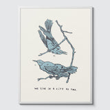 Room Fifty 24 x 32 (60 x 80cm) / Framed Prints white Joost Stokhof | Love Birds