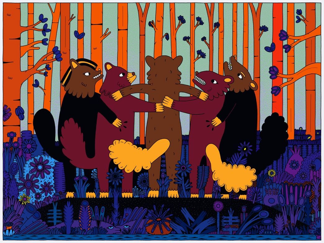 Room Fifty 6 x 8 (15 x 20cm) / Enhanced Matt Art Saša Ostoja — Forest Family Friends