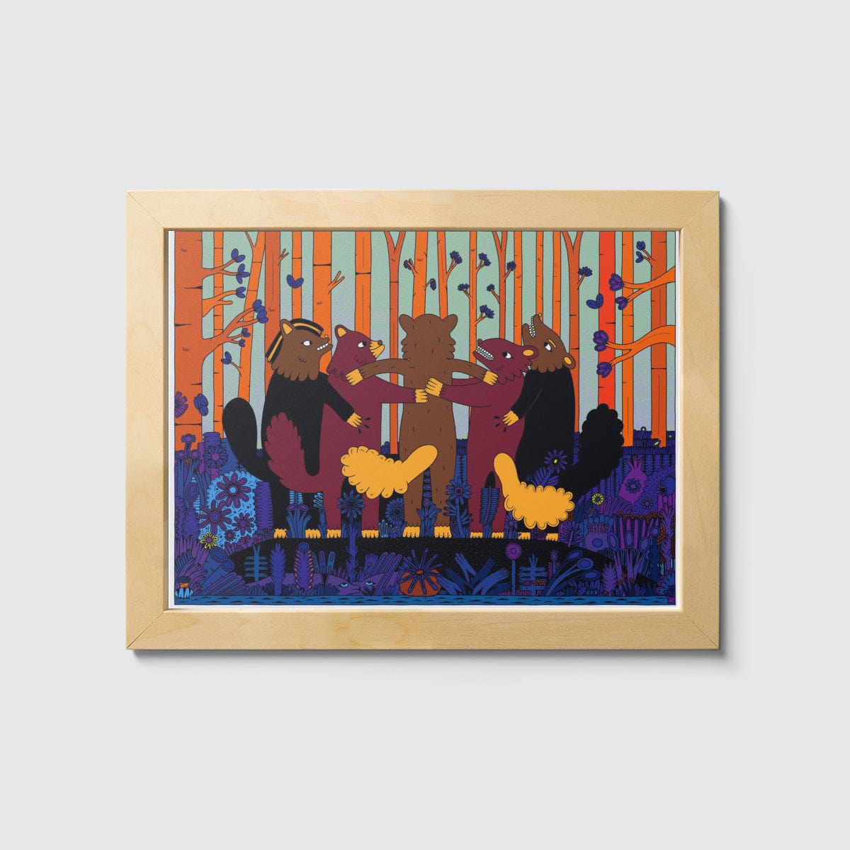 Room Fifty 6 x 8 (15 x 20cm) / Framed Prints natural Saša Ostoja — Forest Family Friends