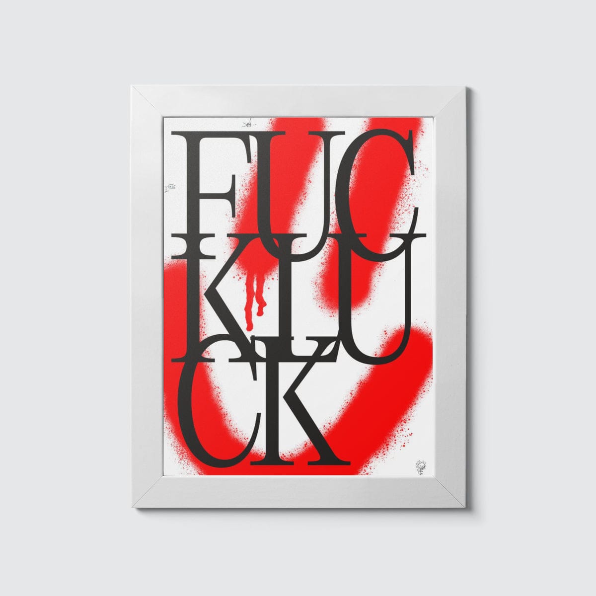 Room Fifty 6 x 8 (15 x 20cm) / Framed Prints white Jaap Biemans - Fuck Luck
