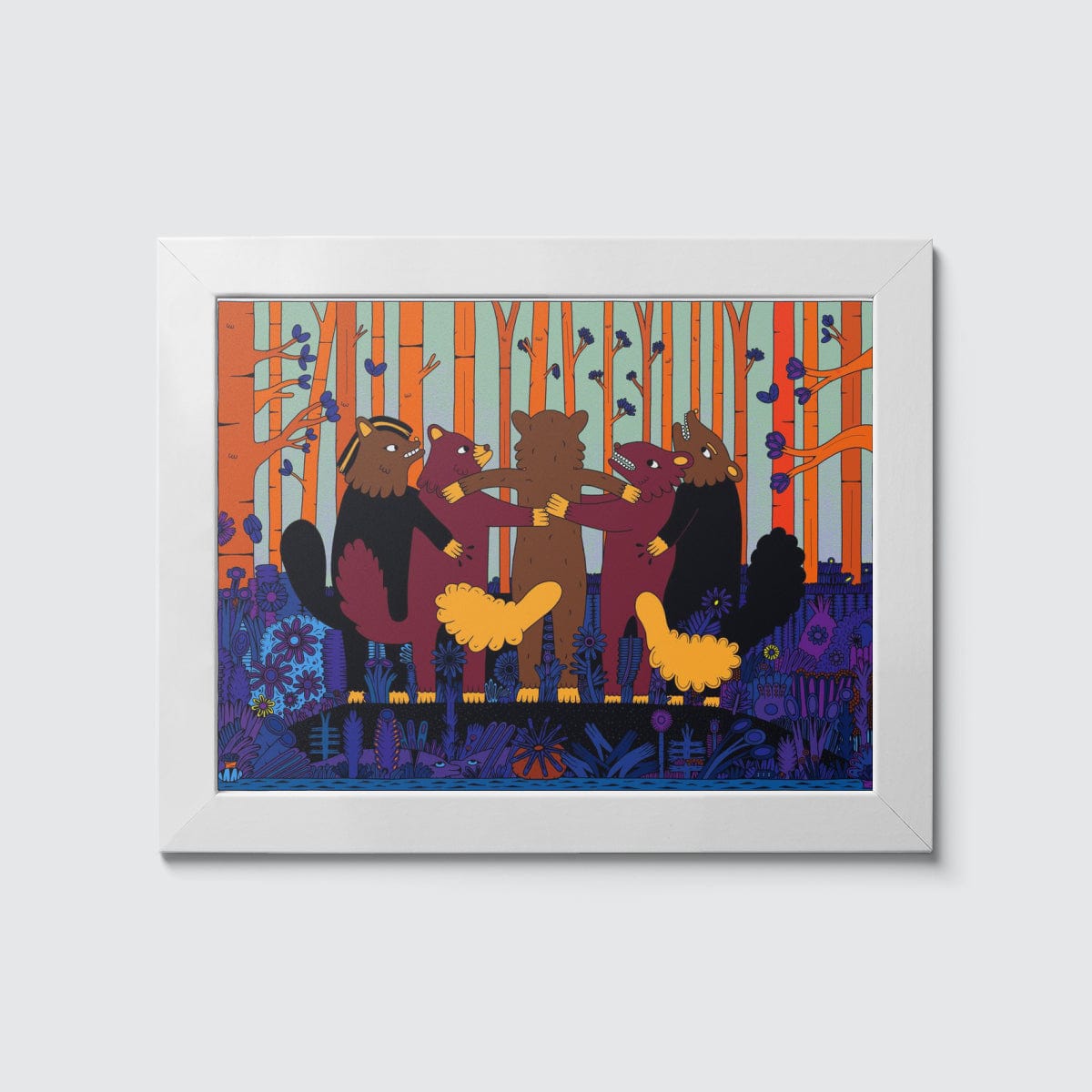 Room Fifty 6 x 8 (15 x 20cm) / Framed Prints white Saša Ostoja — Forest Family Friends