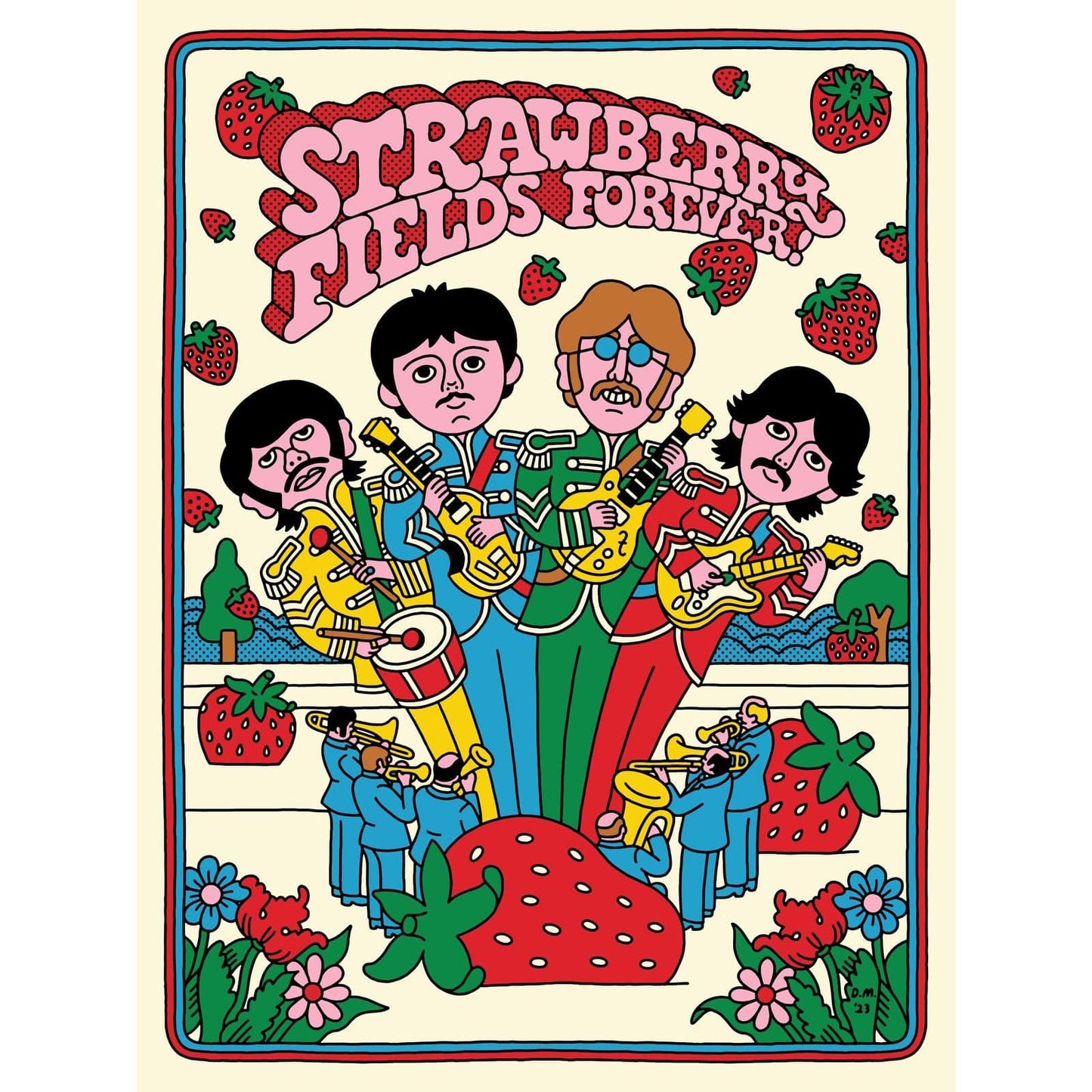 Room Fifty 18 x 24 (45 x 60cm) / Enhanced Matt Art Strawberry Fields Forever | Danny Miller