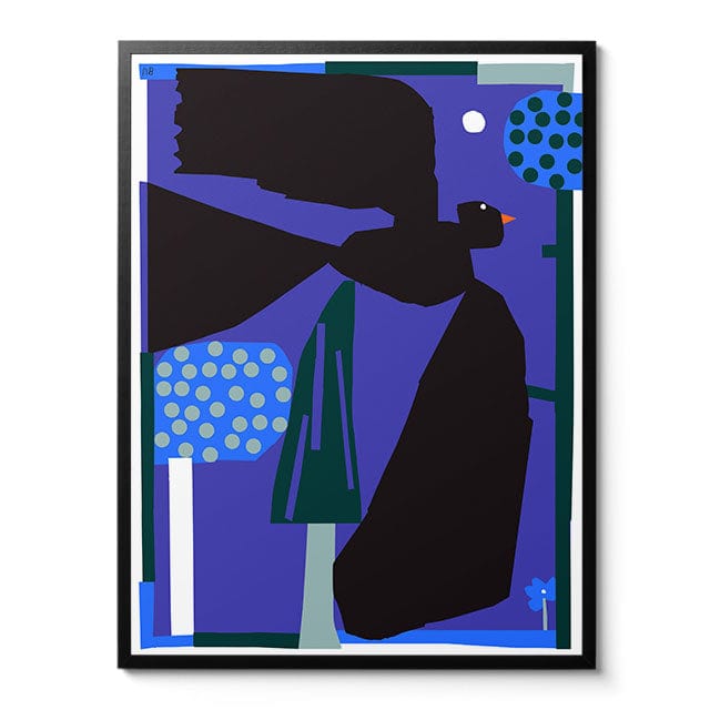 Room Fifty 24 x 32 (60 x 80cm) / Framed Prints Black Blackbird | Nicolas Burrows