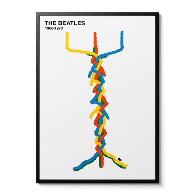 Room Fifty 23.4 x 33.1 (A1) (59.4 x 84.1cm) / Framed Prints Black The Beatles 1960-1970 | Erne Odell