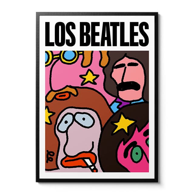 Room Fifty 23.4 x 33.1 (A1) (59.4 x 84.1cm) / Framed Prints Black Los Beatles | RoomFifty