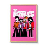 Room Fifty 16.5 x 23.4 (A2) (42 x 59.4cm) / Framed Prints Natural The Beatles 1967 | Lorenzo Montatore