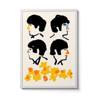 Room Fifty 16.5 x 23.4 (A2) (42 x 59.4cm) / Framed Prints White George, John, Paul & Ringo | Lucy Jones