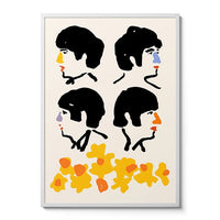 Room Fifty 23.4 x 33.1 (A1) (59.4 x 84.1cm) / Framed Prints White George, John, Paul & Ringo | Lucy Jones