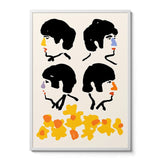 Room Fifty 23.4 x 33.1 (A1) (59.4 x 84.1cm) / Framed Prints White George, John, Paul & Ringo | Lucy Jones