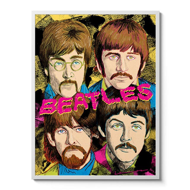 Room Fifty 24 x 32 (60 x 80cm) / Framed Prints White BEATLES | Brian Lutz