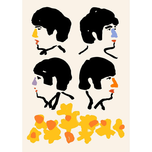 Room Fifty 16.5 x 23.4 (A2) (42 x 59.4cm) / Enhanced Matt Art George, John, Paul & Ringo | Lucy Jones