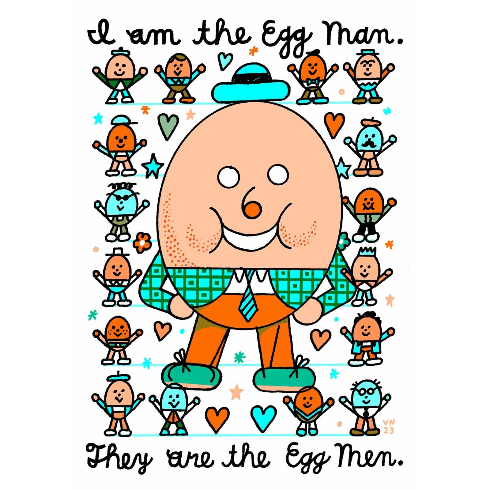 Room Fifty 11.7 x 16.5 (A3) (29.7 x 42cm) / Enhanced Matt Art I am the Egg Man | Vinnie Neuberg
