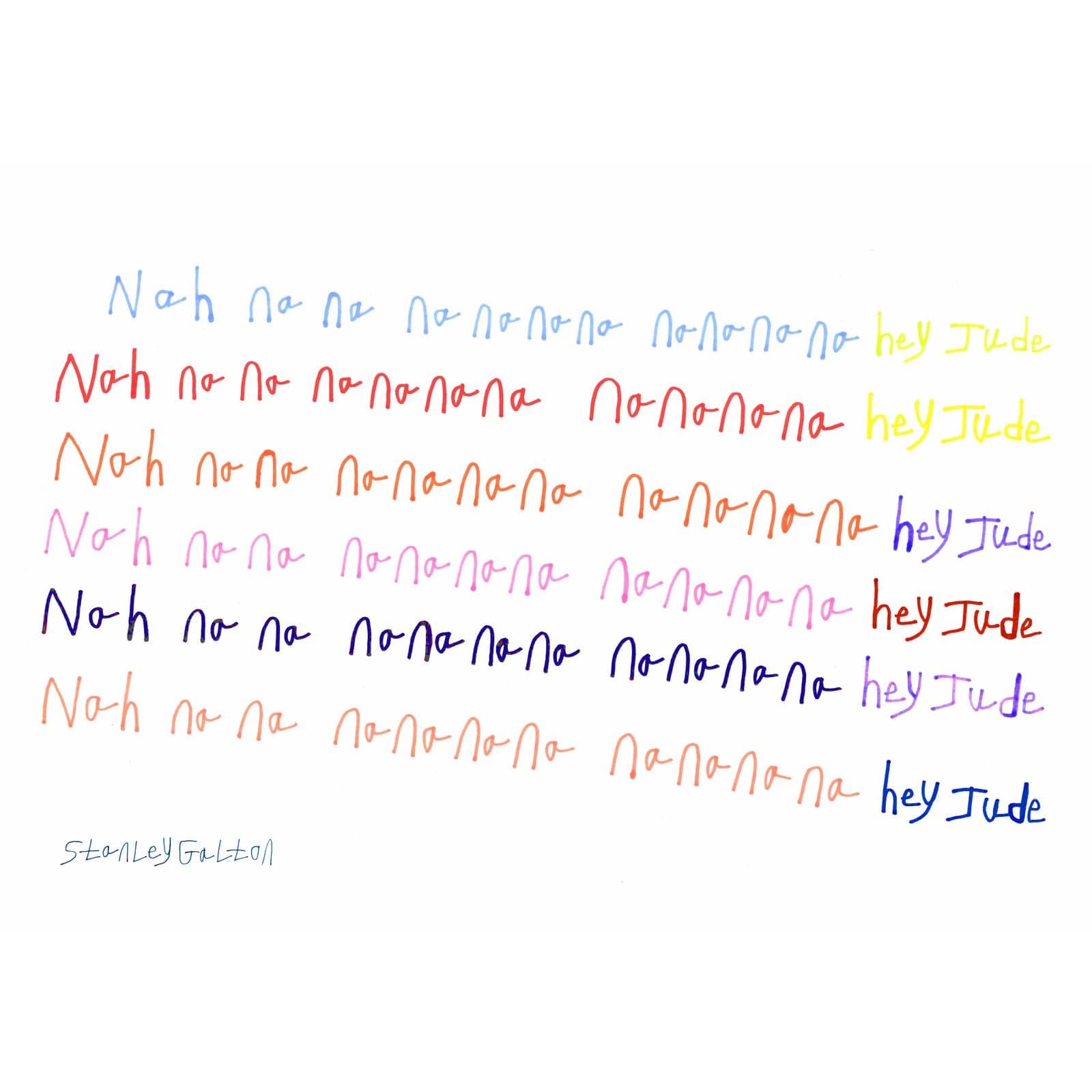 Room Fifty 16.5 x 23.4 (A2) (42 x 59.4cm) / Enhanced Matt Art Hey Jude | Stanley Galton