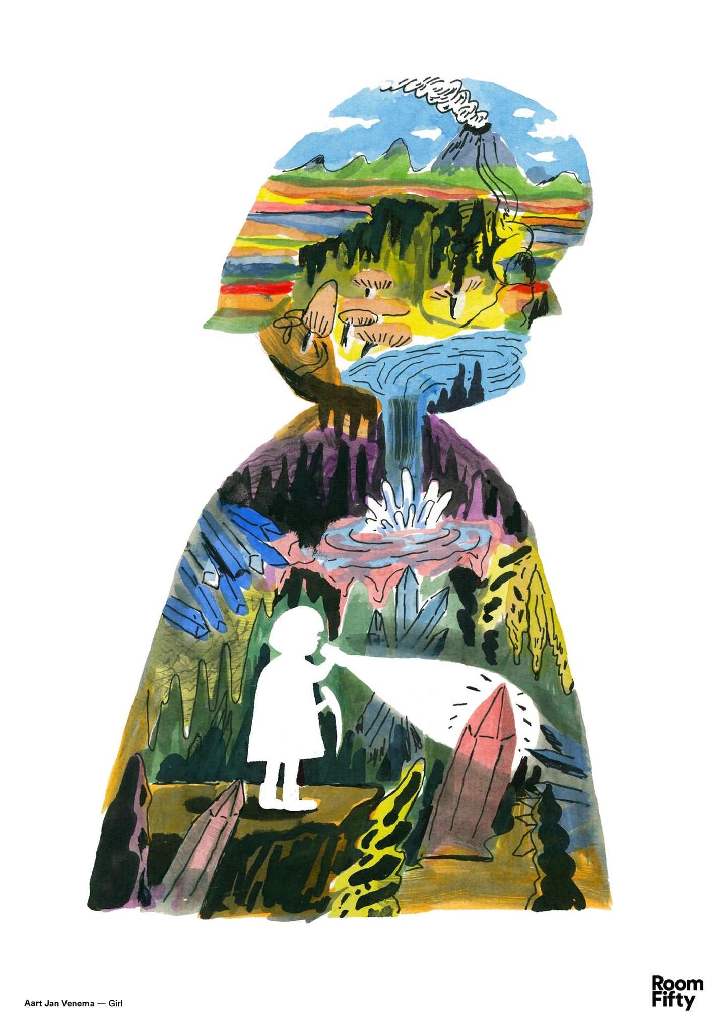 Captain Cyan Poster A2 (42x59.4cm) Aart Jan Venema | Girl | Poster