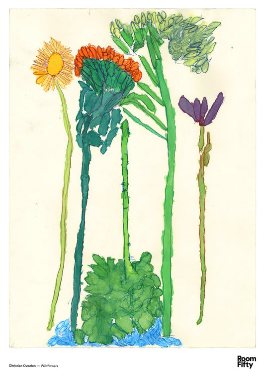 Captain Cyan Poster A2 (42x59.4cm) Christian Ovonlen | Wildflowers | Poster