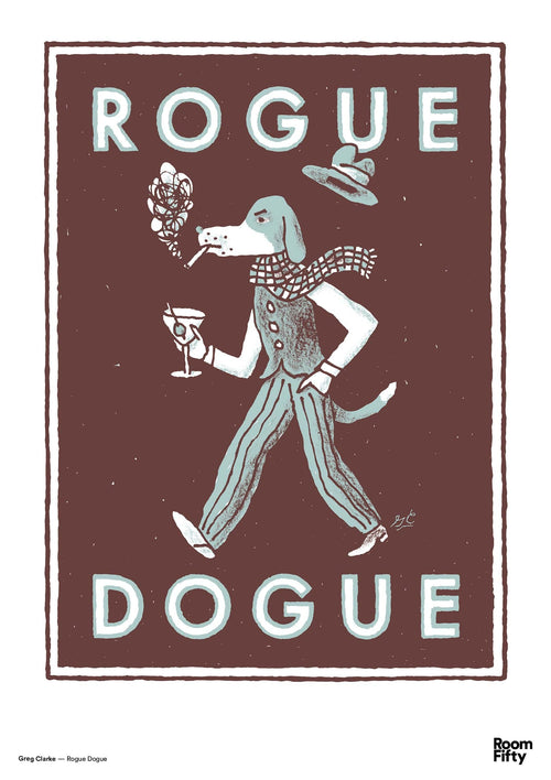 Captain Cyan Poster A2 (42x59.4cm) Greg Clarke | Rogue Dogue | Poster