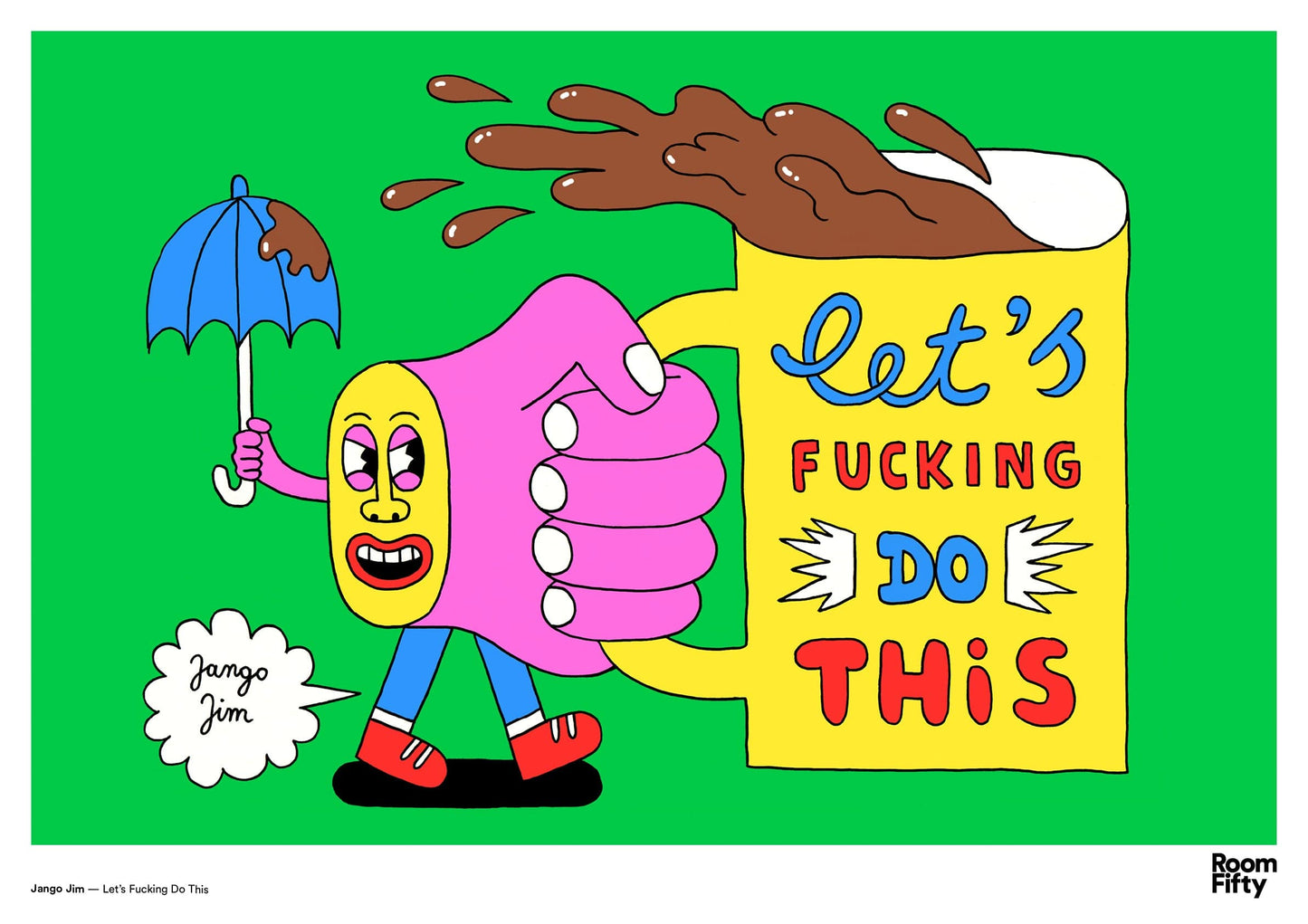 Captain Cyan Poster A2 (42x59.4cm) Jango Jim | Let's Fucking Do This | Poster