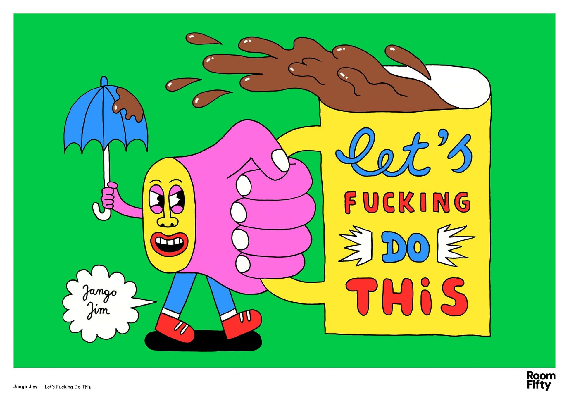 Captain Cyan Poster A2 (42x59.4cm) Jango Jim | Let's Fucking Do This | Poster