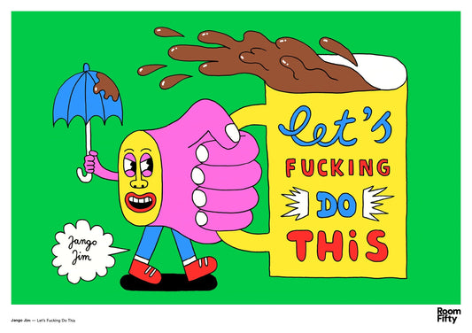 Captain Cyan Poster A2 (42x59.4cm) Jango Jim | Let's Fucking Do This | Poster