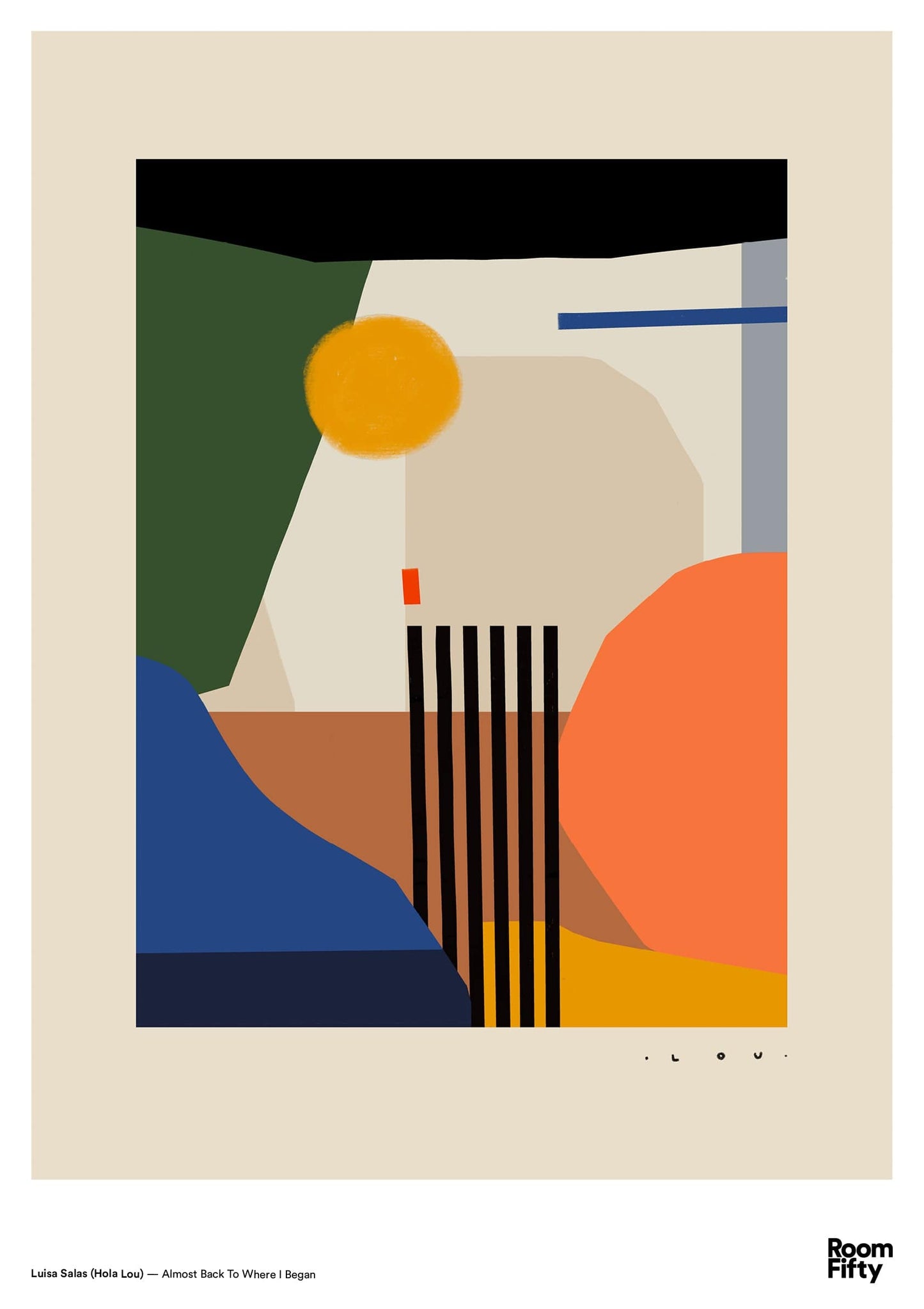 Captain Cyan Poster A2 (42x59.4cm) Luisa Salas | Almost back to where I began | Poster