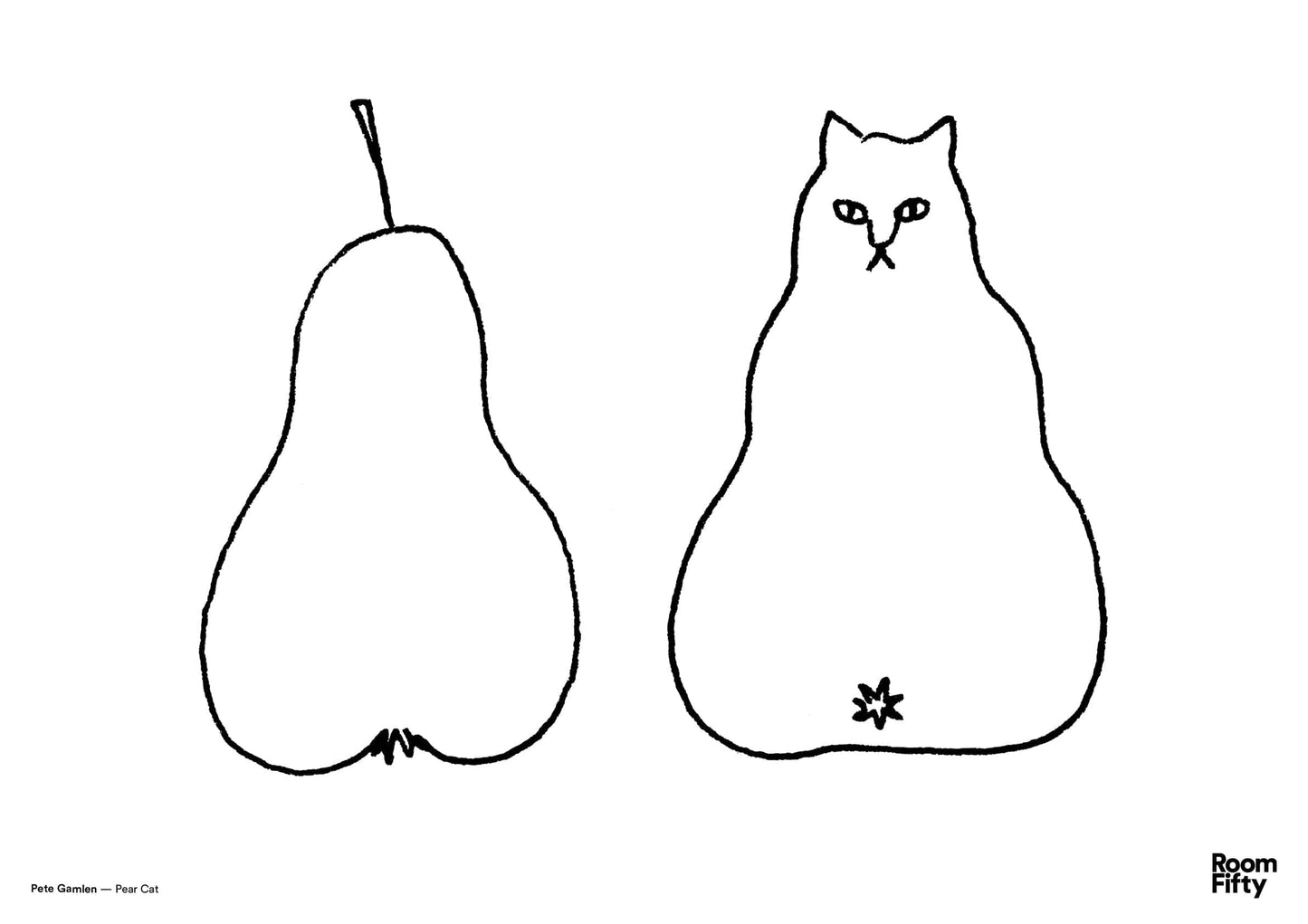 Captain Cyan Poster A2 (42x59.4cm) Pete Gamlan | Pear Cat | Poster