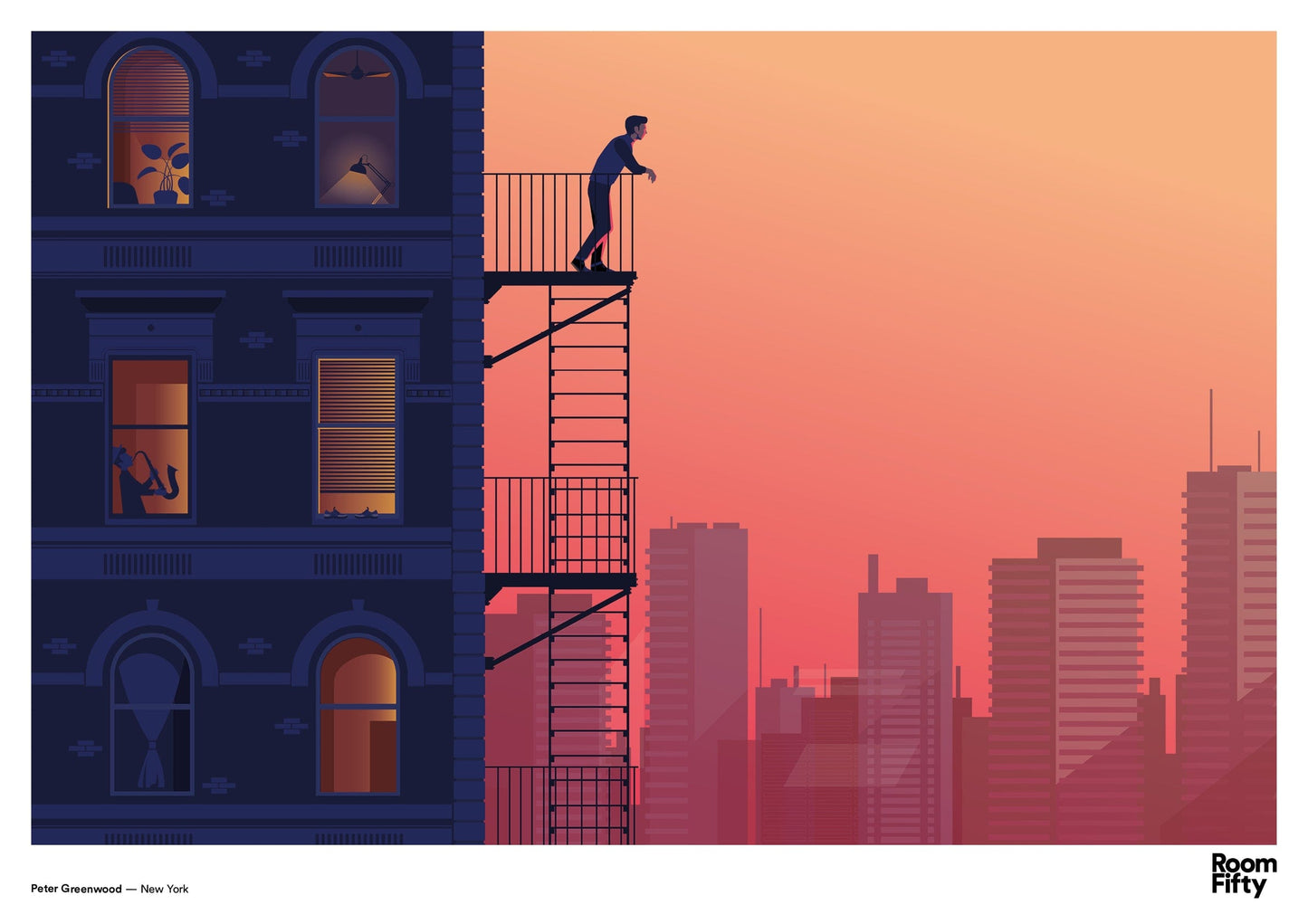 Captain Cyan Poster A2 (42x59.4cm) Peter Greenwood | New York | Poster