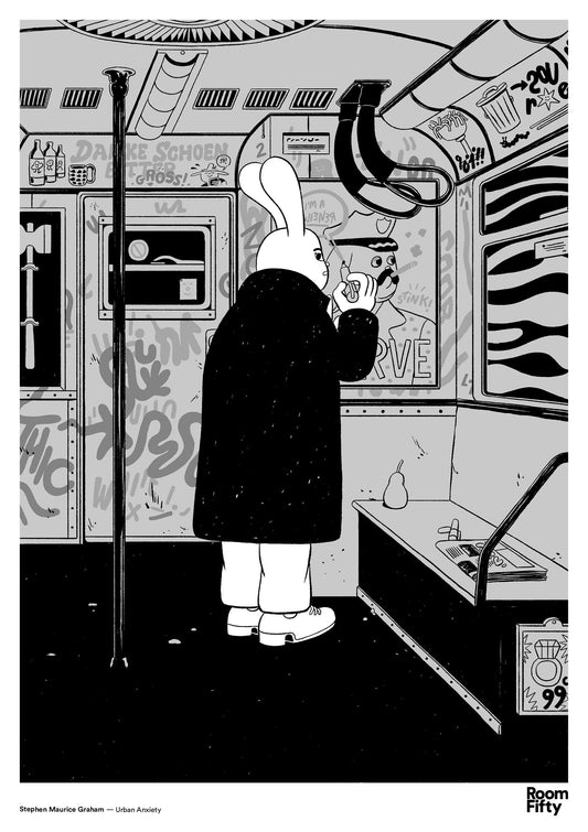 Captain Cyan Poster A2 (42x59.4cm) Stephen Maurice Graham | Urban Anxiety | Poster