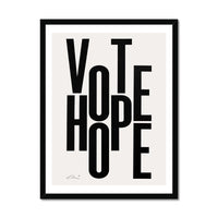 Prodigi Fine art 18"x24" / Black Frame Chris Clarke | Vote Hope