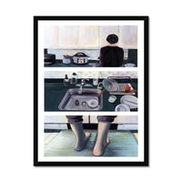 Prodigi Fine art 18"x24" / Black Frame Endless Cycle of Dirty Dishes Framed Print