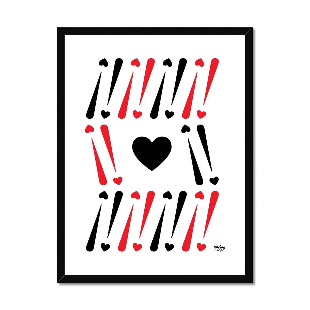 Prodigi Fine art 18"x24" / Black Frame Manny Hernandez | Exclamation Heart