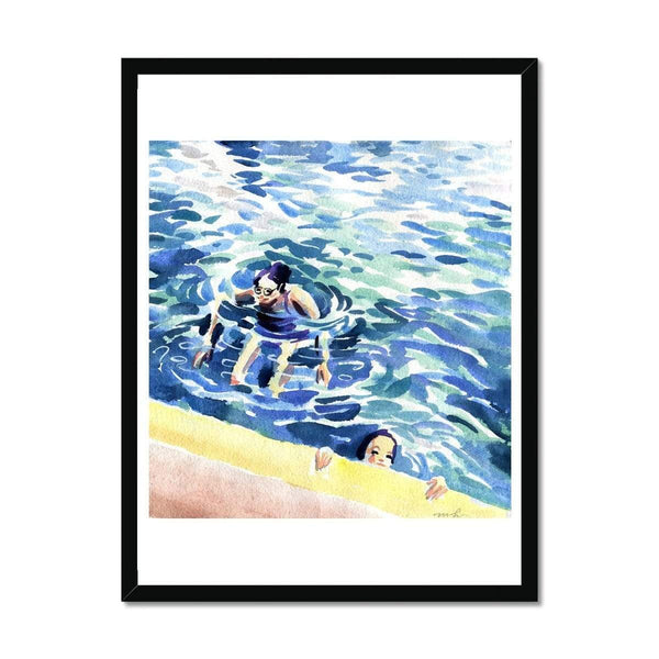 Prodigi Fine art 18"x24" / Black Frame Marcellus Hall | Swimming