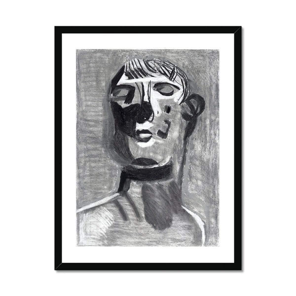 Prodigi Fine art 18"x24" / Black Frame Nancy Clayton | The Man Looking Up at the Moon Framed Print