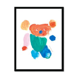 Prodigi Fine art 18"x24" / Black Frame Rainbow Bear Framed Print