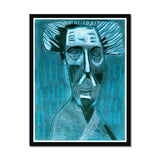 Prodigi Fine art 18"x24" / Black Frame The Blue Man Framed Print