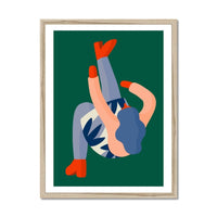 Prodigi Fine art 18"x24" / Natural Frame Cecile Gariepy | Woman Falling