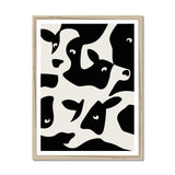 Prodigi Fine art 18"x24" / Natural Frame Cow Framed Print