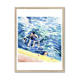 Prodigi Fine art 18"x24" / Natural Frame Marcellus Hall | Swimming