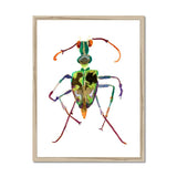 Prodigi Fine art 18"x24" / Natural Frame Philomena Powell | Tiger Beetle Framed Print