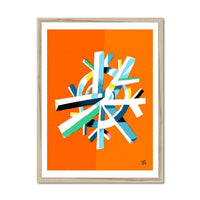Prodigi Fine art 18"x24" / Natural Frame Snowflake Framed Print