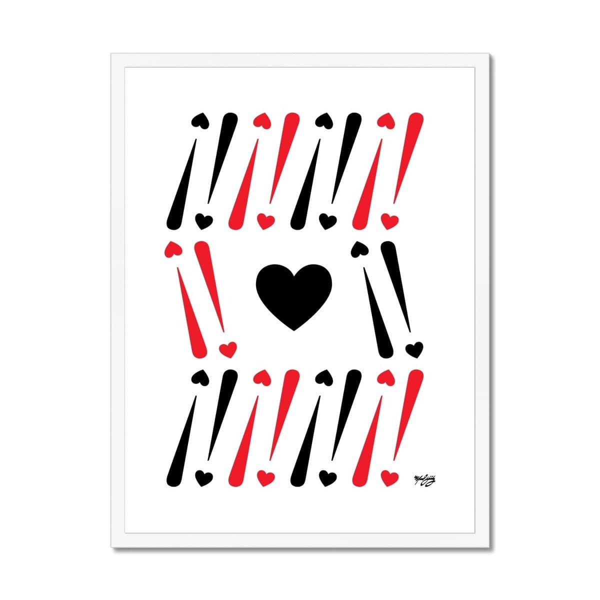 Prodigi Fine art 18"x24" / White Frame Manny Hernandez | Exclamation Heart